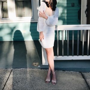 Boohoo White Eyelet Puff Sleeve Dress